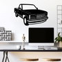 Wallity GMC Sierra 1990 Escultura de pared de metal Negro